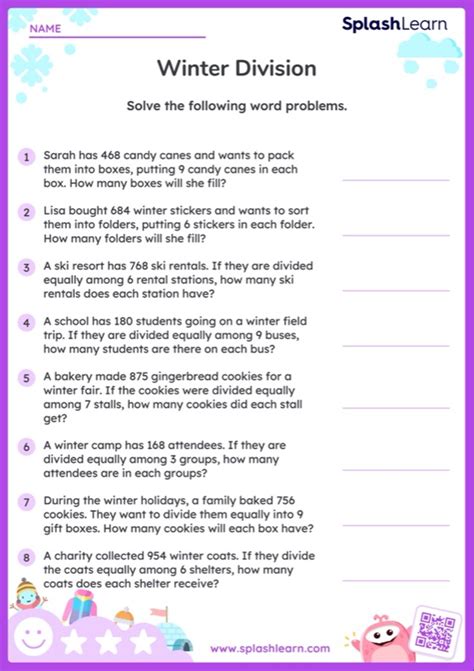 Image result for Division Worksheets Grade 4 Word Problems