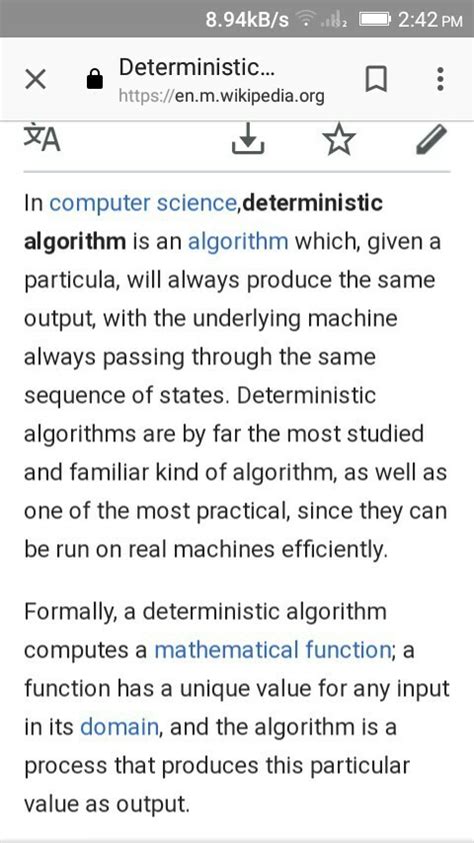 Advantages of deterministic algorithm example - Brainly.in