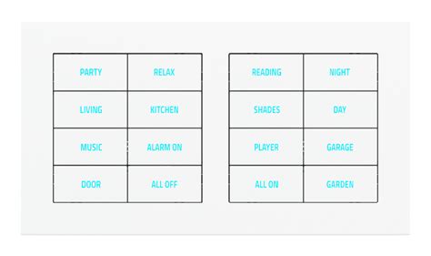 8-fold pushbutton for 2-fold plate | 20VENTI Series | Ekinex