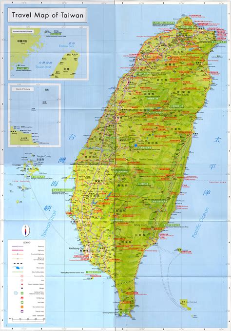 Large detailed travel map of Taiwan | Taiwan | Asia | Mapsland | Maps of the World - map of asia taiwan