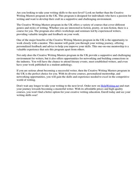 Image result for Creative Writing Masters