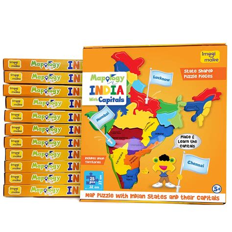 Buy Imagimake Mapology India with State Capitals - Educational Toy and ...