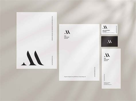 Delicate Shadows Stationery Mockup