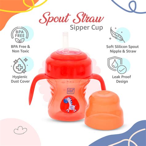 Buy 2-in-1 Spout & Straw Sipper Cup (Red)-150 ml Online in India | Me n ...