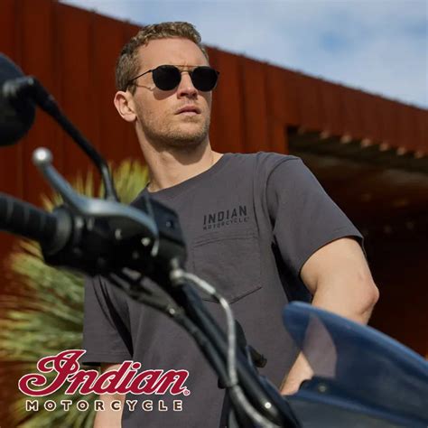 ポケット Tシャツ 半袖 インディアンモーターサイクル Indian Motorcycle グレー 2833273-M03 Mサイズ USA ...