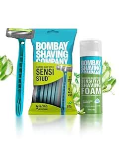 Bombay Shaving Company Sensi Stud Disposable Razor (Pack of 5) and ...