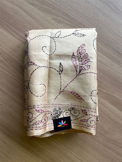 Kantha Hand Stitched Art Silk Saree-19558 – Fabk-in