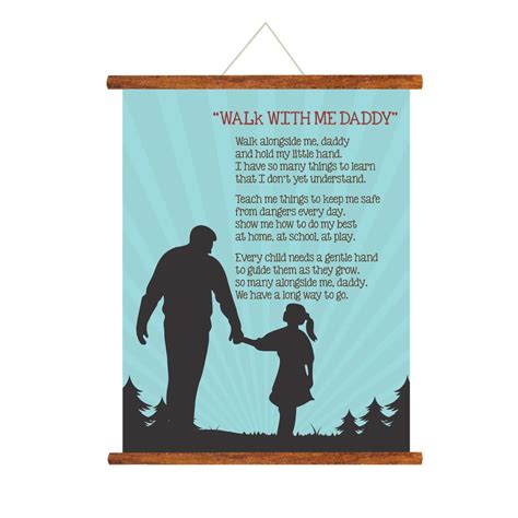 YaYa cafe Fathers Day Greeting Cards Walk with Me Daddy Scroll Card for ...