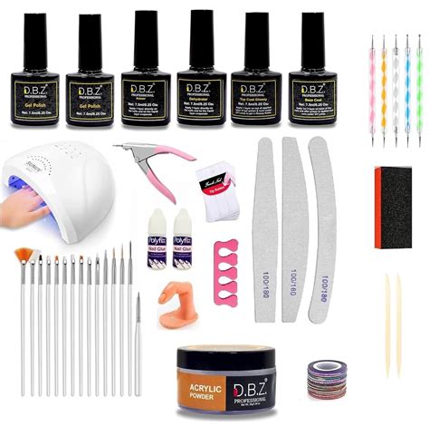 Buy D.B.Z.® Gel Nail Art Kit with Nail Art equipment - 48 watts UV Lamp ...