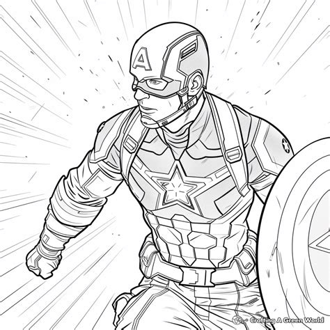 Baby Captain America Coloring Pages