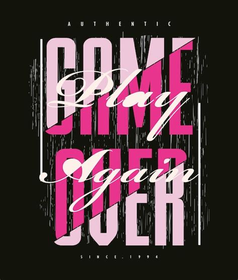 Game over typography design tshirt print vector illustration | Premium ...
