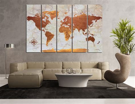 World Maps World Maps Canvas World Maps Wall Art World Maps - Etsy