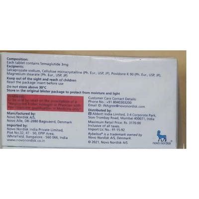 Rybelsus 3mg Tablet: Uses, Side Effects, Price, Dosage & More Info ...