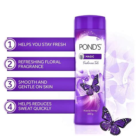 Ponds Magic Acacia Honey Fragrant Talcum Powder - 100 g & 400 g ...