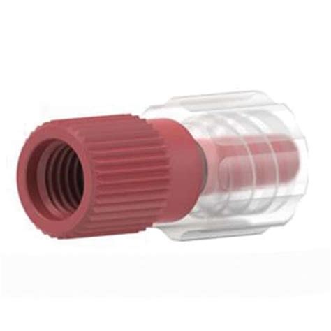 Idex Threaded Luer Adapter, Red ETFE/Natural PP, 0.050" Bore, Male Luer ...