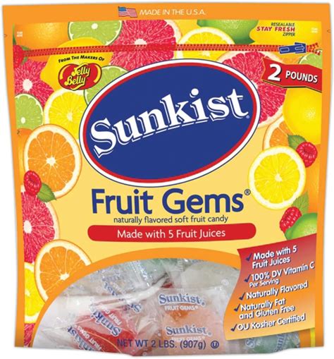 Amazon.com: Jelly Belly Sunkist® Fruit Gems (Individually Wrapped) - 2 ...
