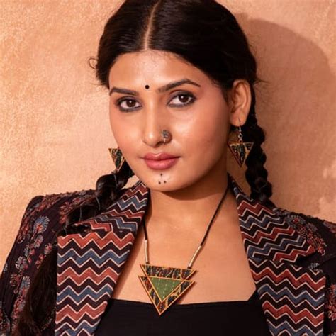 Shop Green Upcycled Fabric and Repurposed Wood Triangular Necklace by ...