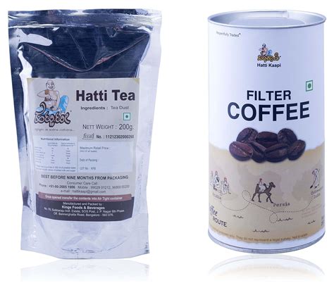 Hatti Kaapi Tea Powder and Pure Coffee 450 Grams (Combo of 2) : Amazon ...