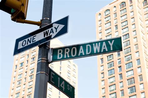 Famous broadway street signs in downtown New York | Stock image | Colourbox
