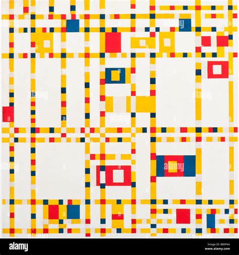 Broadway Boogie-Woogie by Piet Mondrian 1942-1943 oil on canvas Stock ...