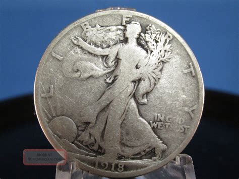 1918 - S Walking Liberty Half Dollar - Fine - Better Type Tough Date ...