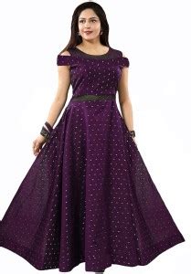 OTABU Women A-line Purple Maxi/Full Length Dress - Buy OTABU Women A ...