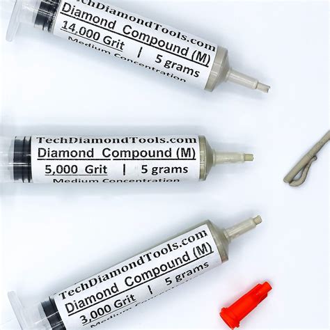 TechDiamondTools Diamond Polishing Paste Set of 3 Syringes X 5 Grams (M ...