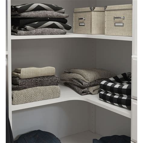 Easy Track 2.59-ft to 2.59-ft W x 6-ft H White Solid Shelving Wood ...