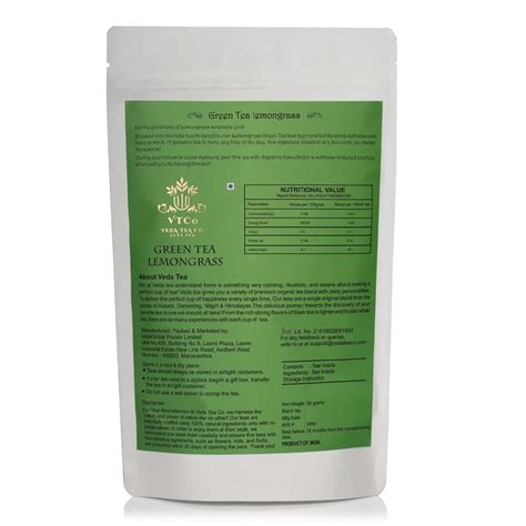 Veda Tea Co Lemongrass Green Tea/ Lemon Grass Flavoured Classic Tea ...