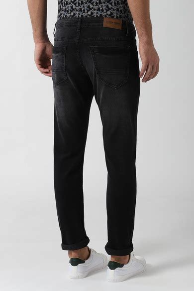 Buy Men Black Dark Wash Jeans Online - 400012 | Peter England