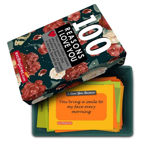 exciting Lives 100 Reasons I Love You: Romantic Gift Box with Love ...