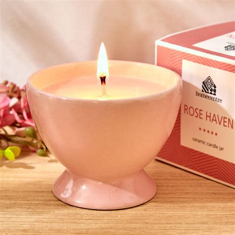 Buy Colour Refresh Rose Scented Jar Candle from Home Centre at just INR ...