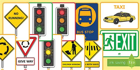 TAS Classroom Road Signs A4 Display Posters (teacher made)