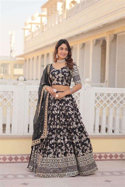 LW 7080 VISCOSE JACQUARD FESTIVE WEAR LEHENGA CHOLI AT BEST ONLINE RATE ...