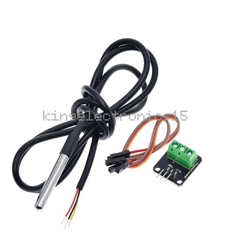 WaterProof DS18B20 Temperature Sensor Module Probe+Terminal Adapter Fo