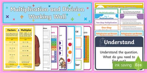 LKS2 Multiplication and Division Maths Working Wall Display Pack