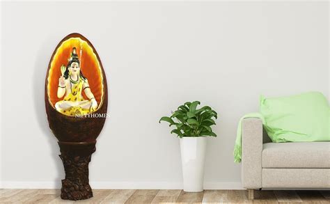 NiftyHomes Enchanted Shiva Water Fountain - Resin Hand-Made 4.5 ft ...