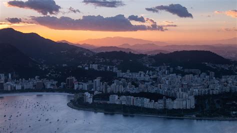 Download wallpaper 3840x2160 city, aerial view, clouds, rio de janeiro ...