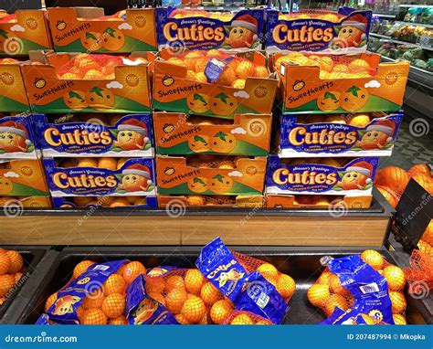 Display of Cuties Mandarin Oranges on Sale at a Target Grocery Store ...
