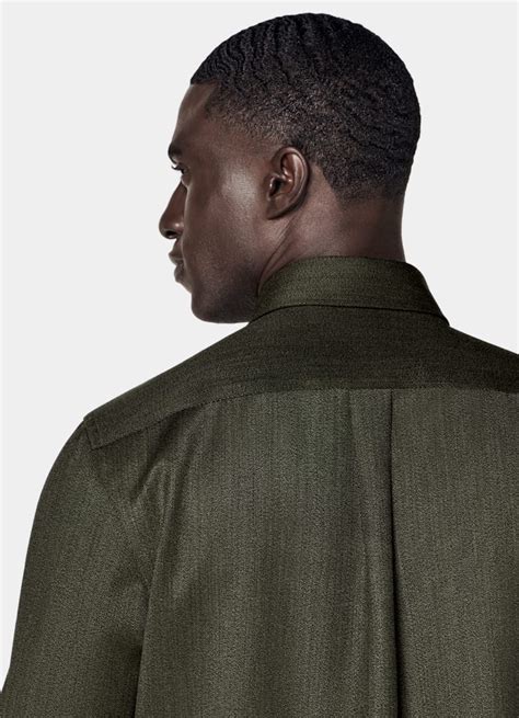 Green Wool Overshirt in Pure Wool | SUITSUPPLY
