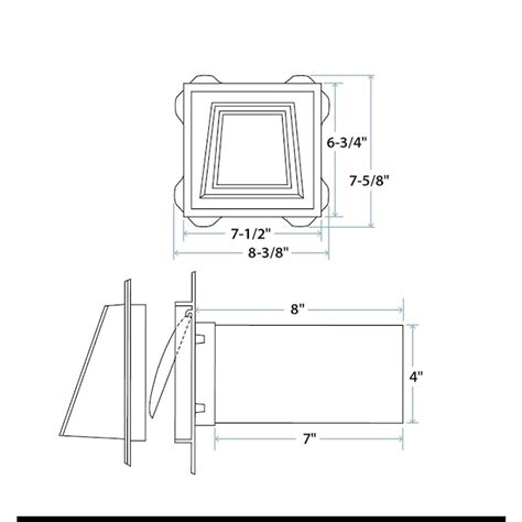 Builders Edge 4-in Plastic Hood Dryer Vent Cap in the Dryer Vent Caps ...