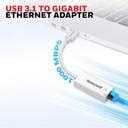 Honeywell USB 3.1 to RJ45 Gigabit Ethernet Adapter HC000010/ADP/WHT ...