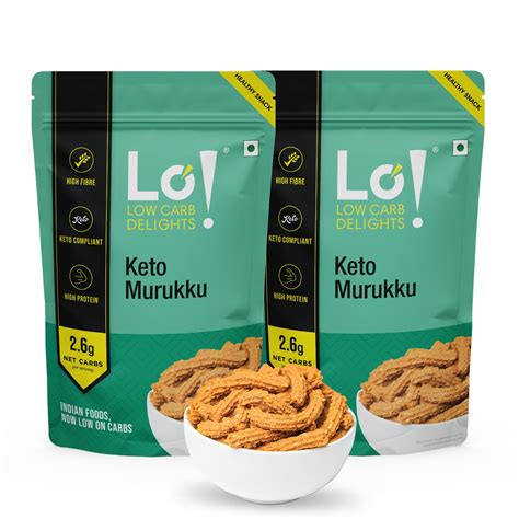 Lo! Foods - Keto Murukku (400g) | 2.6g Net Carb | Keto Snacks Tested ...