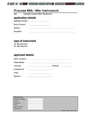 Fillable Online Process 88b and 88e Instrument-blankdocx Fax Email ...
