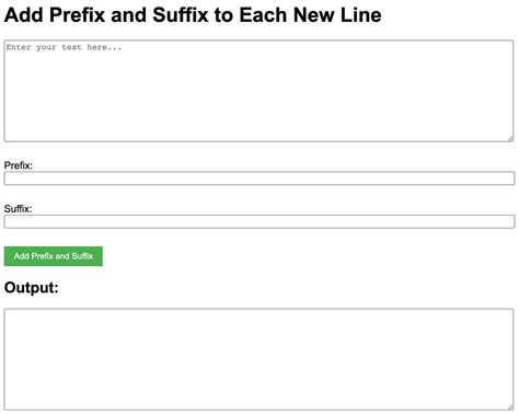 Boundary Line Prefix/Suffix: