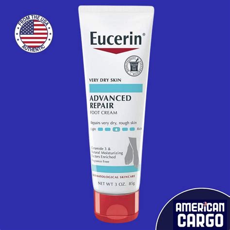 Eucerin Advanced Repair Foot Creme: 3 oz for Dry, Cracked Feet Relief ...