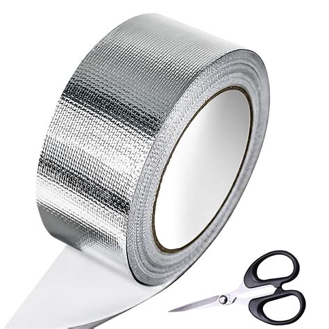 Aluminium Foil Duct Tape, Adhesive Silver Foil Tape Heat-Resistant ...