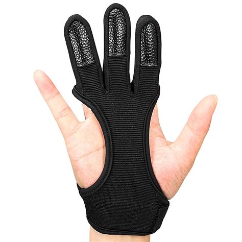 Archery Gloves Shooting Hunting Leather Three Finger Protector Archery ...