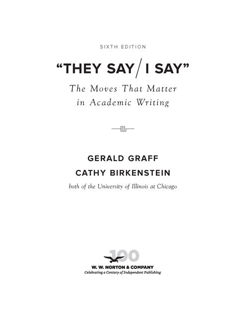 They Say / I Say 6th Edition eBook by Gerald Graff eBook Free Download ...