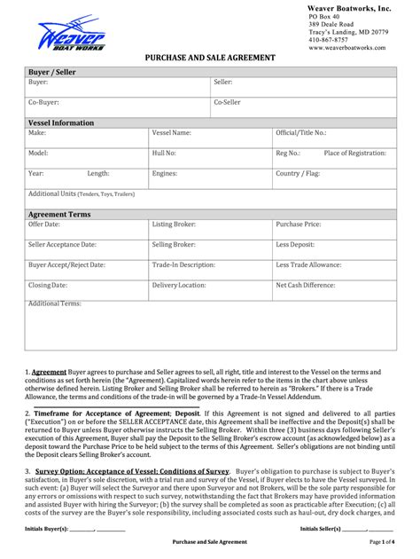 Fillable Online Blank Purchase and Sale Agreement Fax Email Print ...
